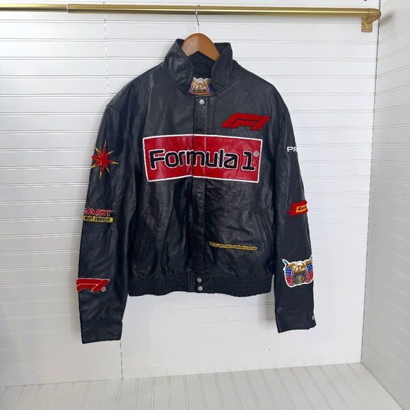 NEW Jeff Hamilton x Formula 1 x PacSun Full Leather Racing Jacket Small - Picture 3 of 11
